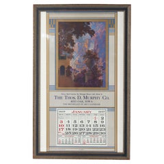 Art Deco Maxfield Parrish Salesman Sample Calendar “Sunrise” Signed C1937