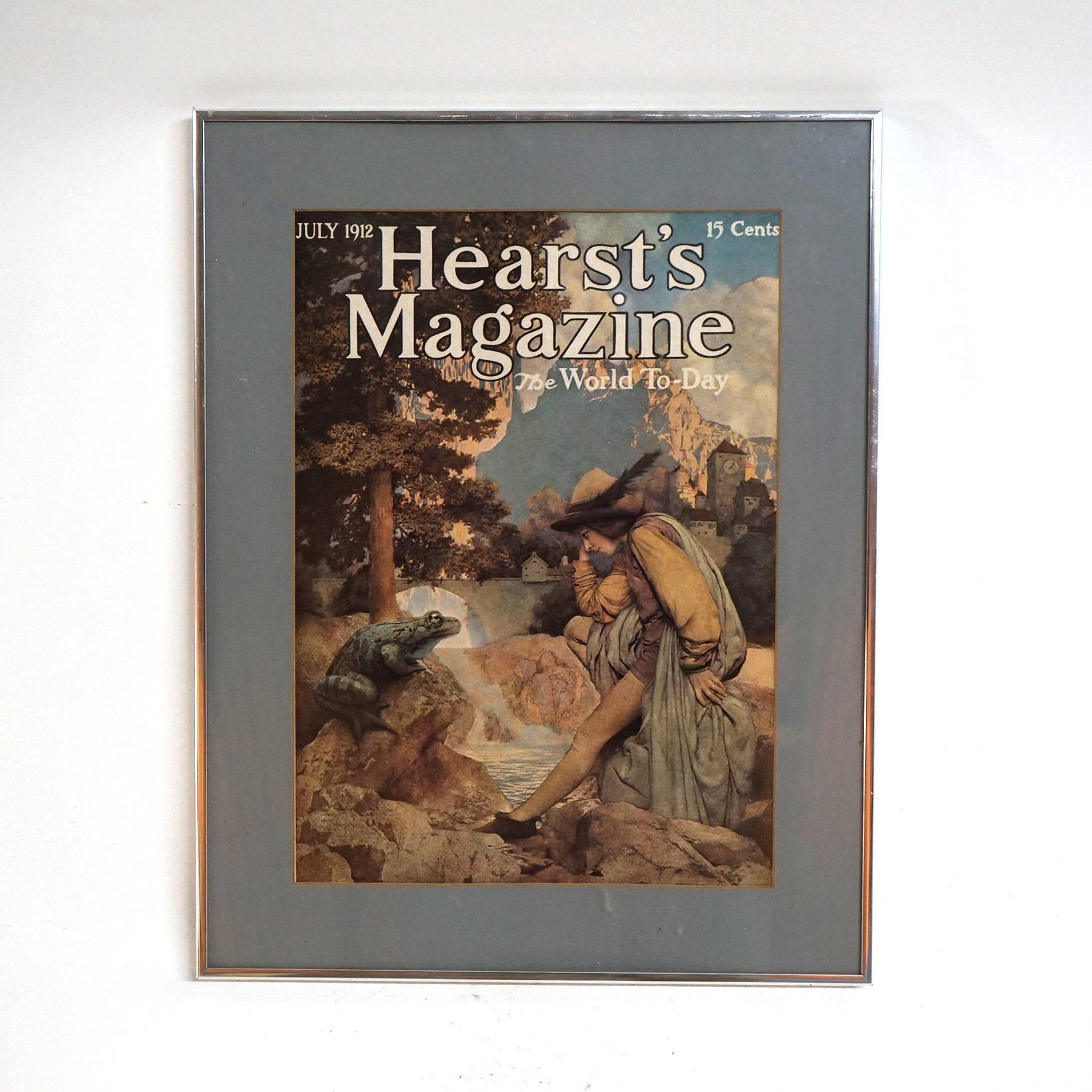 Art déco Maxwell Parrish, Hearst's Magazine Cover Litho im Art déco-Stil, um 1912 (20. Jahrhundert)