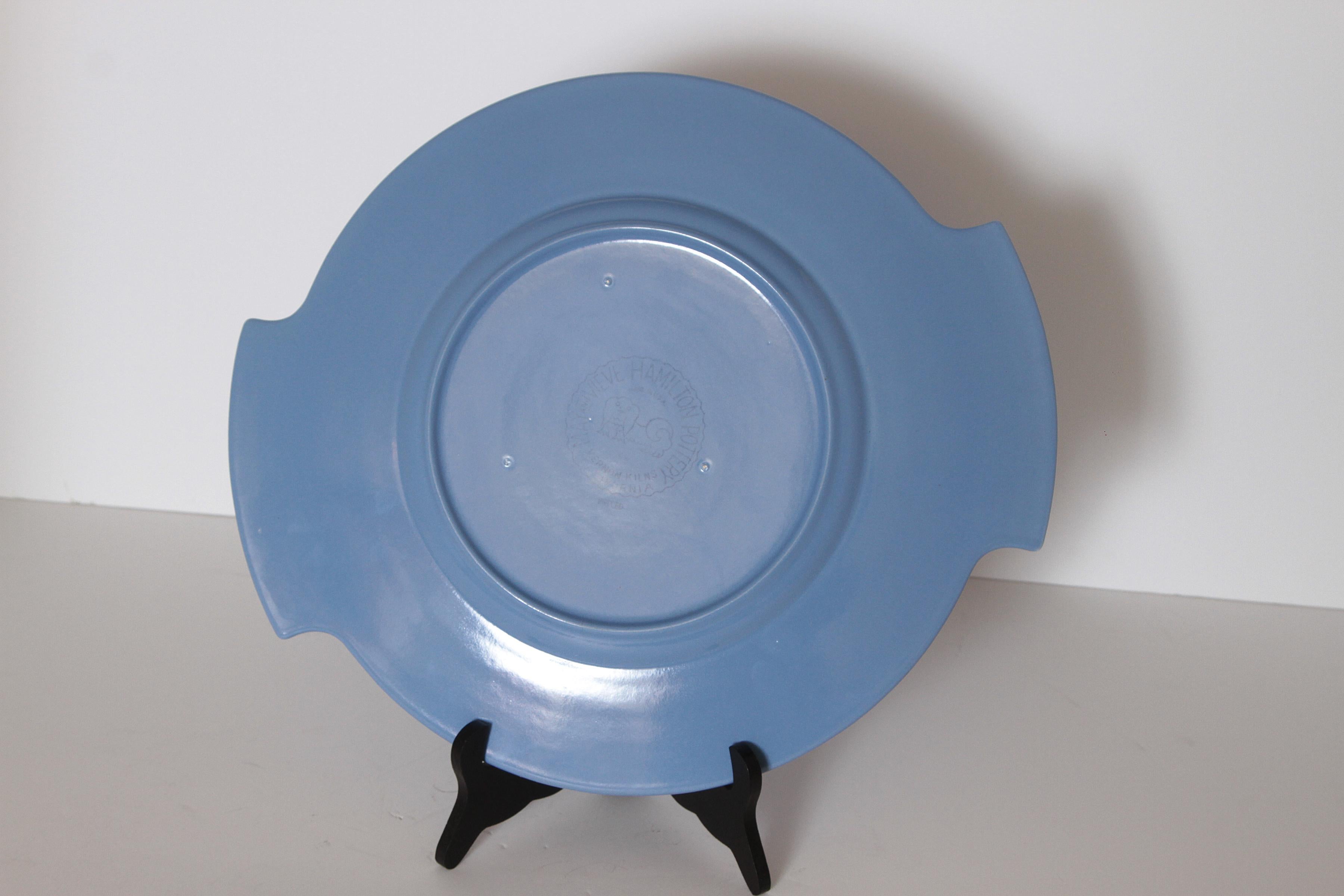 Art Deco May And Vieve Hamilton Pottery Large Platter / Plate for Vernon Kilns For Sale 2