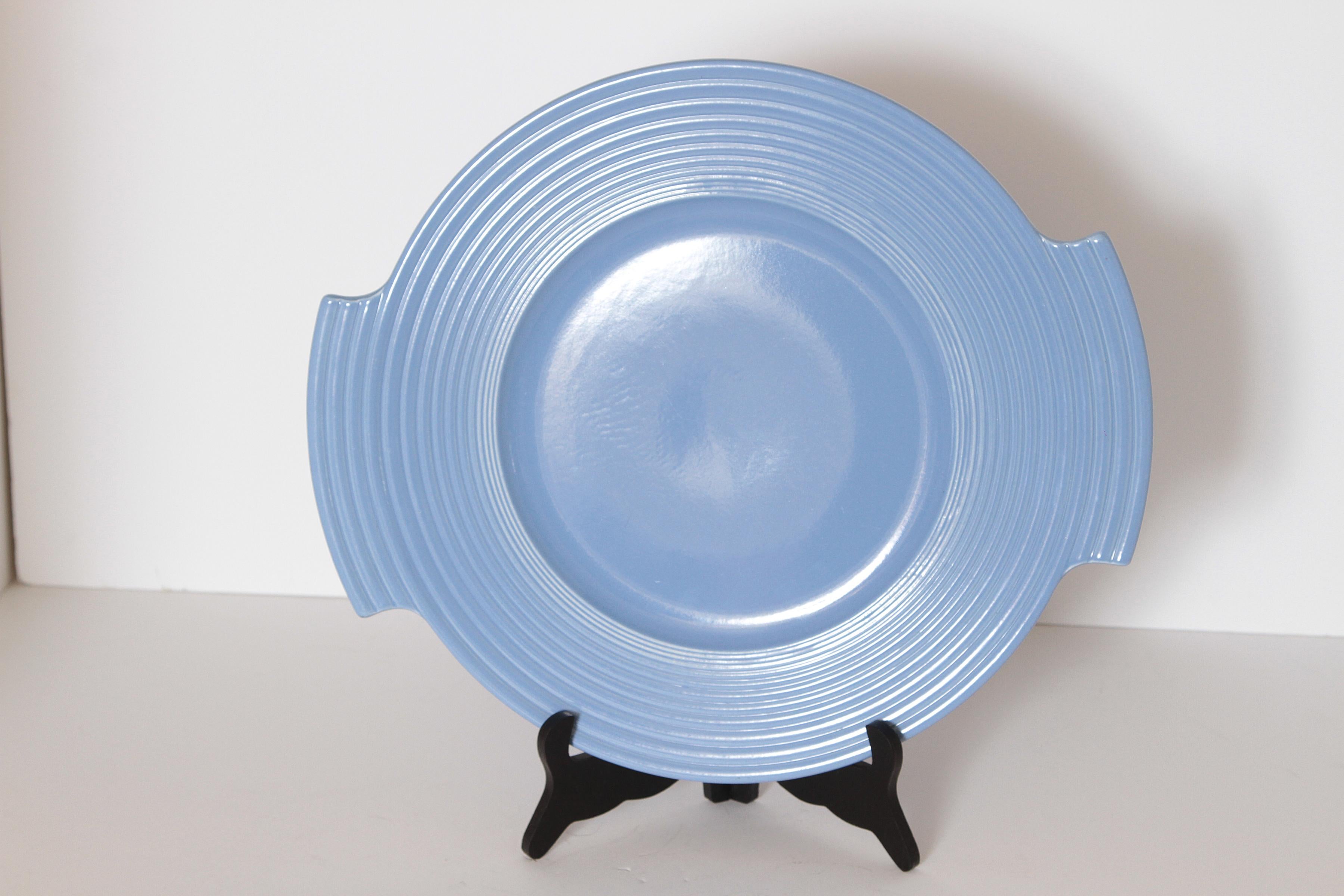 Glazed Art Deco May And Vieve Hamilton Pottery Large Platter / Plate for Vernon Kilns For Sale