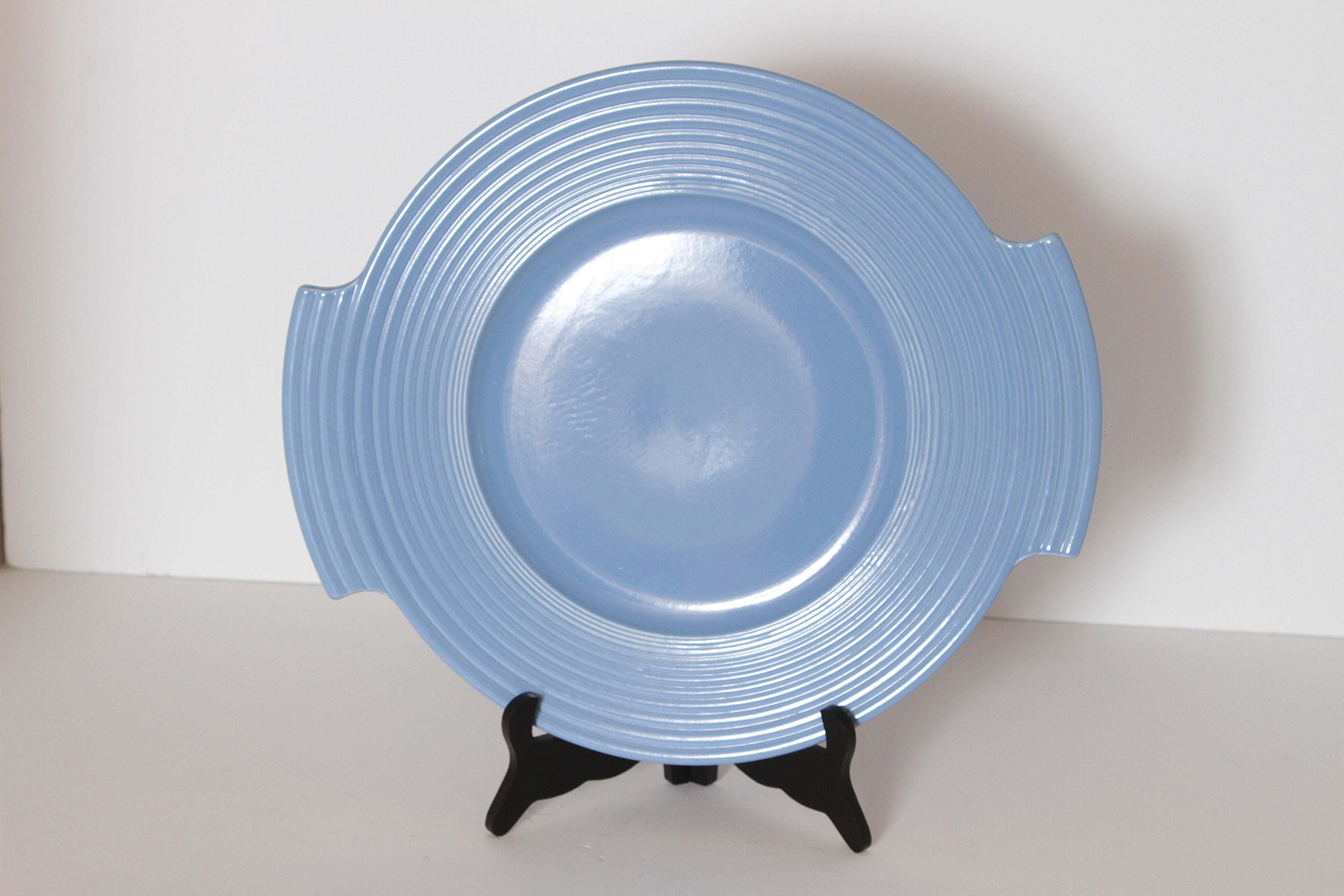 Art Deco May And Vieve Hamilton Pottery Large Platter / Plate for Vernon Kilns In Good Condition For Sale In Dallas, TX
