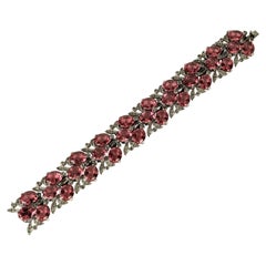 Bracelet large rose Mazer Art Déco