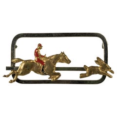 Art Deco Mechanical Hunting Brooch