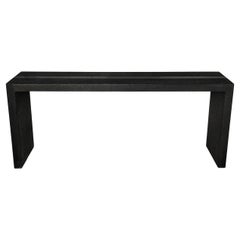 Art Deco Med. Hammered Antq. Bronze Console Table – Parsons Style, Alison Spear