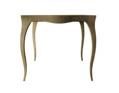 Art Deco Med. Hammered Brass Card Table – Cabriole Leg Game Table, Handmade