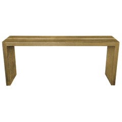 Art Deco Med. Hammered Brass Console Table – Parsons Style, Alison Spear
