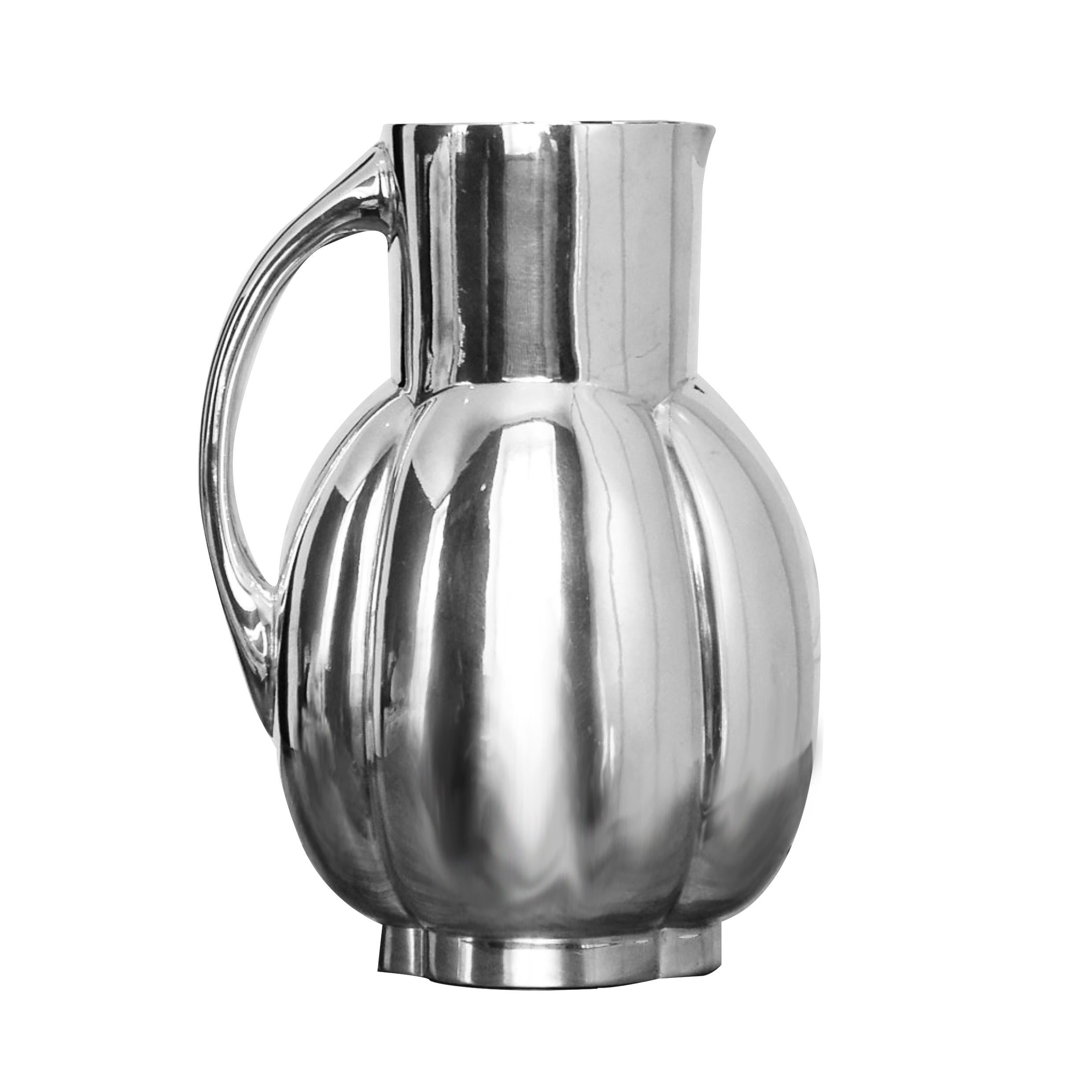 Art Deco Pitcher by Christian Fjerdingstad, Gallia for Christofle In Good Condition For Sale In Paris, FR