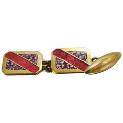 Art Deco Men
s Geometric Enamel Cufflinks, circa 1930s Vintage Art Deco Men
s Geometric Enamel Cufflinks, circa 1930s