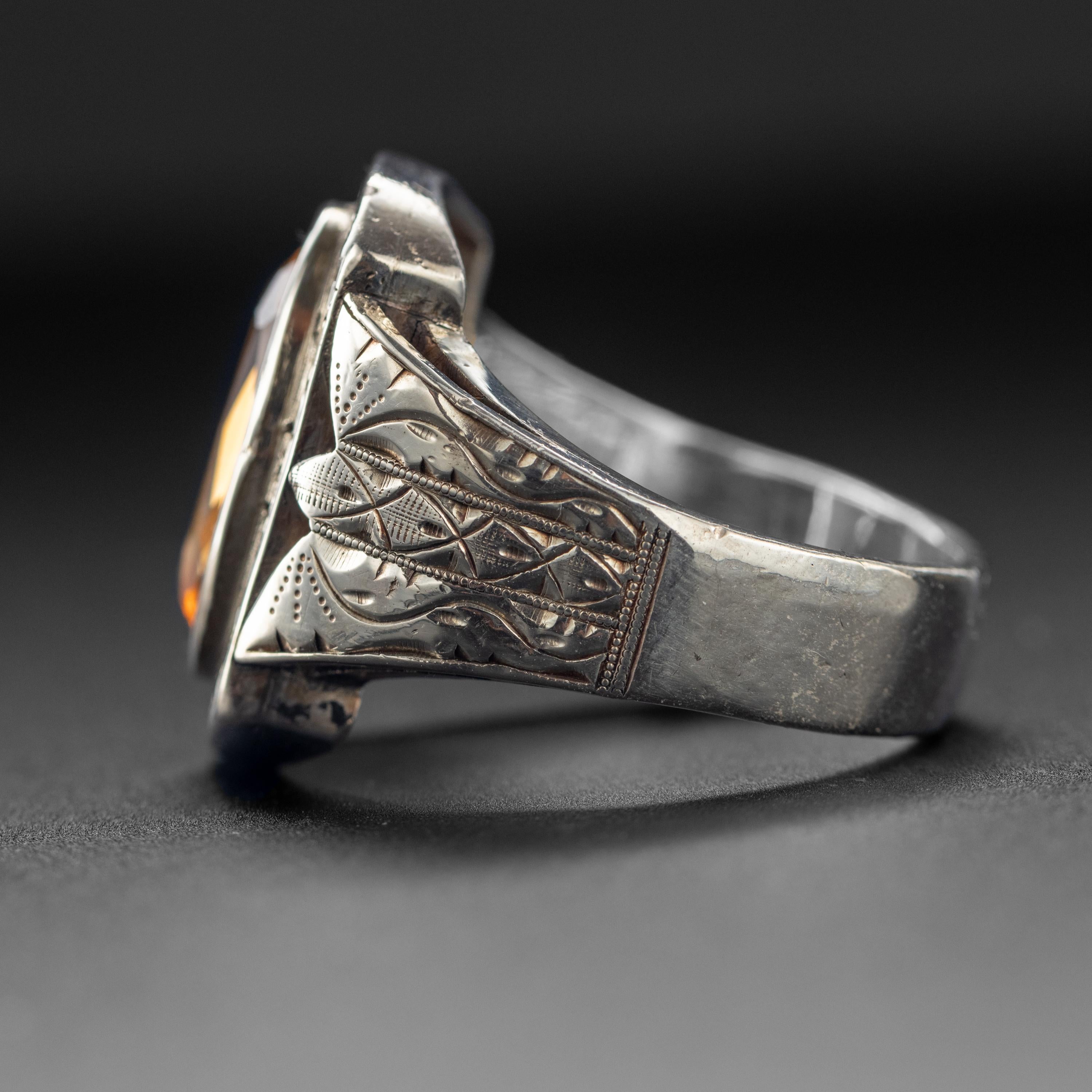 Women's or Men's Art Deco Men's Sapphire Ring