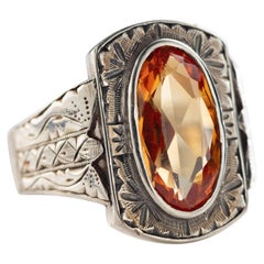 Art Deco Men's Sapphire Ring