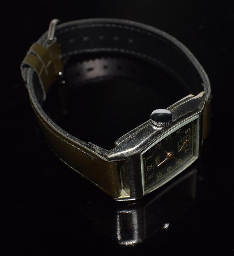 Art Deco Men's Wrist Watch By Triunfo at 1stdibs