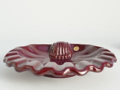 Art Deco Merlot Red Ceramic Vide-Poche by Gabriel Keramik, Sweden 1960s