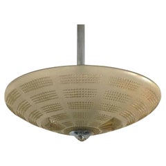 Art Deco Metal and Glass Ceiling Lamp
