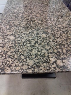 Art Deco Metal and Marble-Top Table, circa 1935