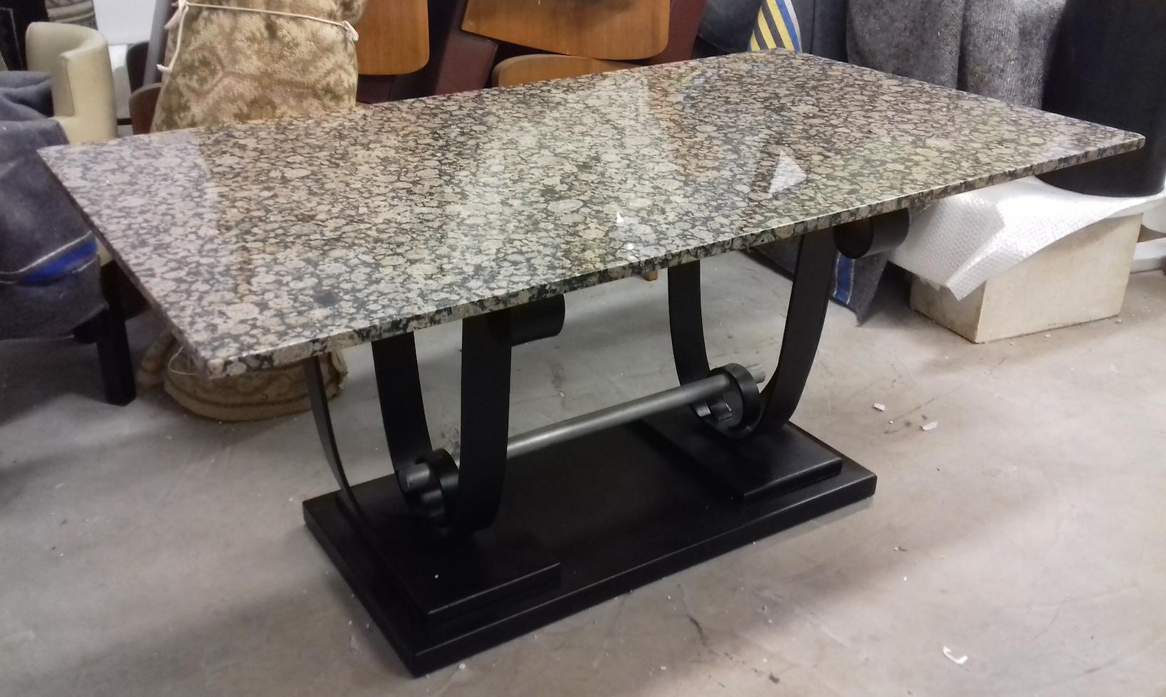 art deco metal table