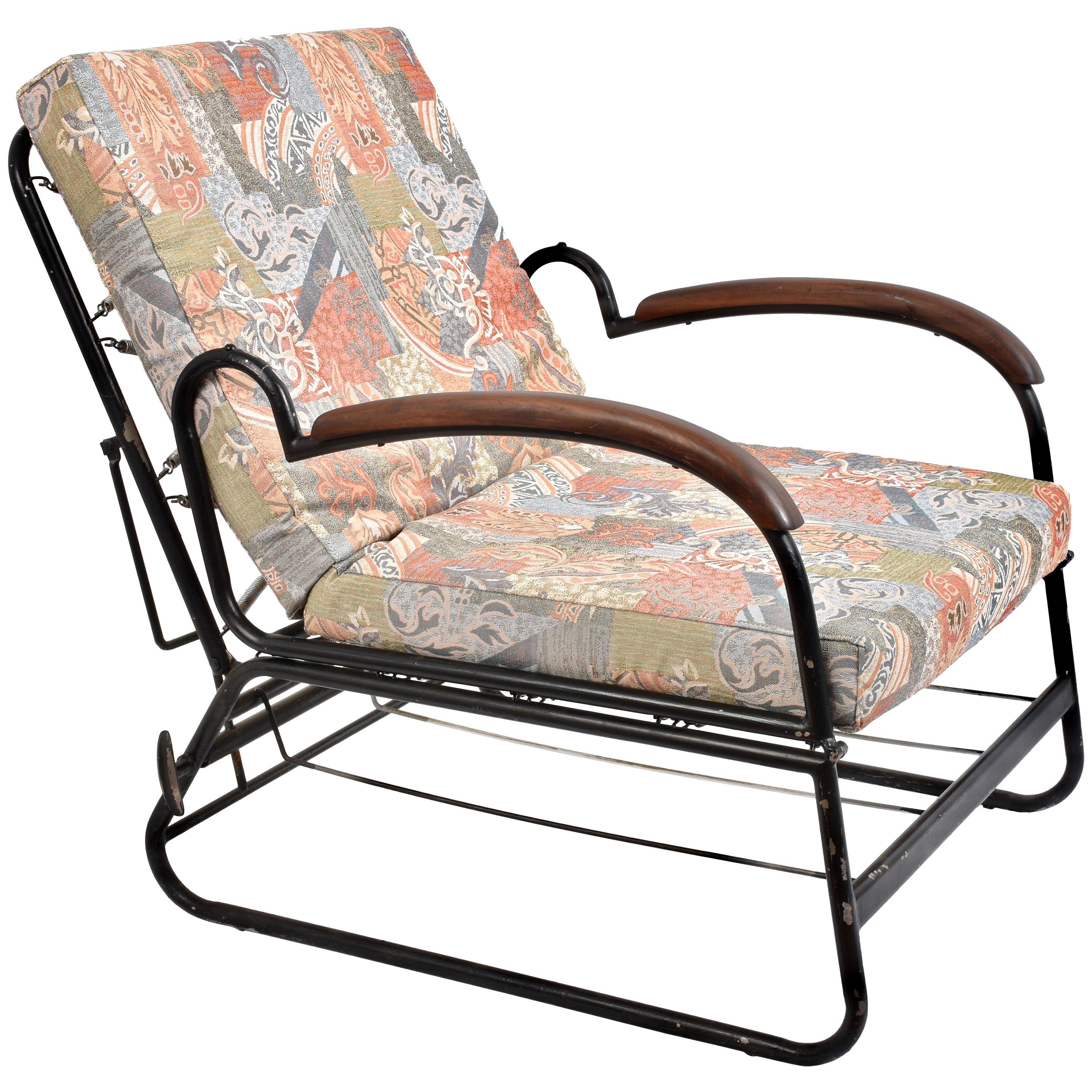 Art Deco Metal and Wood Adjustable Bed Armchair after Marcel Breuer ...