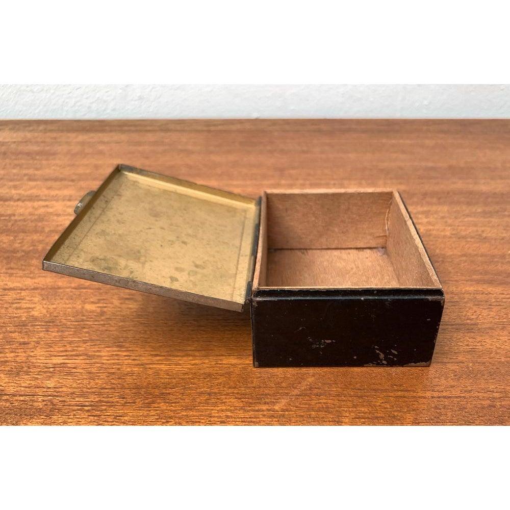 Scatola in metallo e legno in stile Art Déco, anni '30 in vendita 3