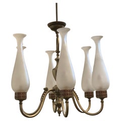Art Deco Metal Chandelier in the style of Moorish, 1950s