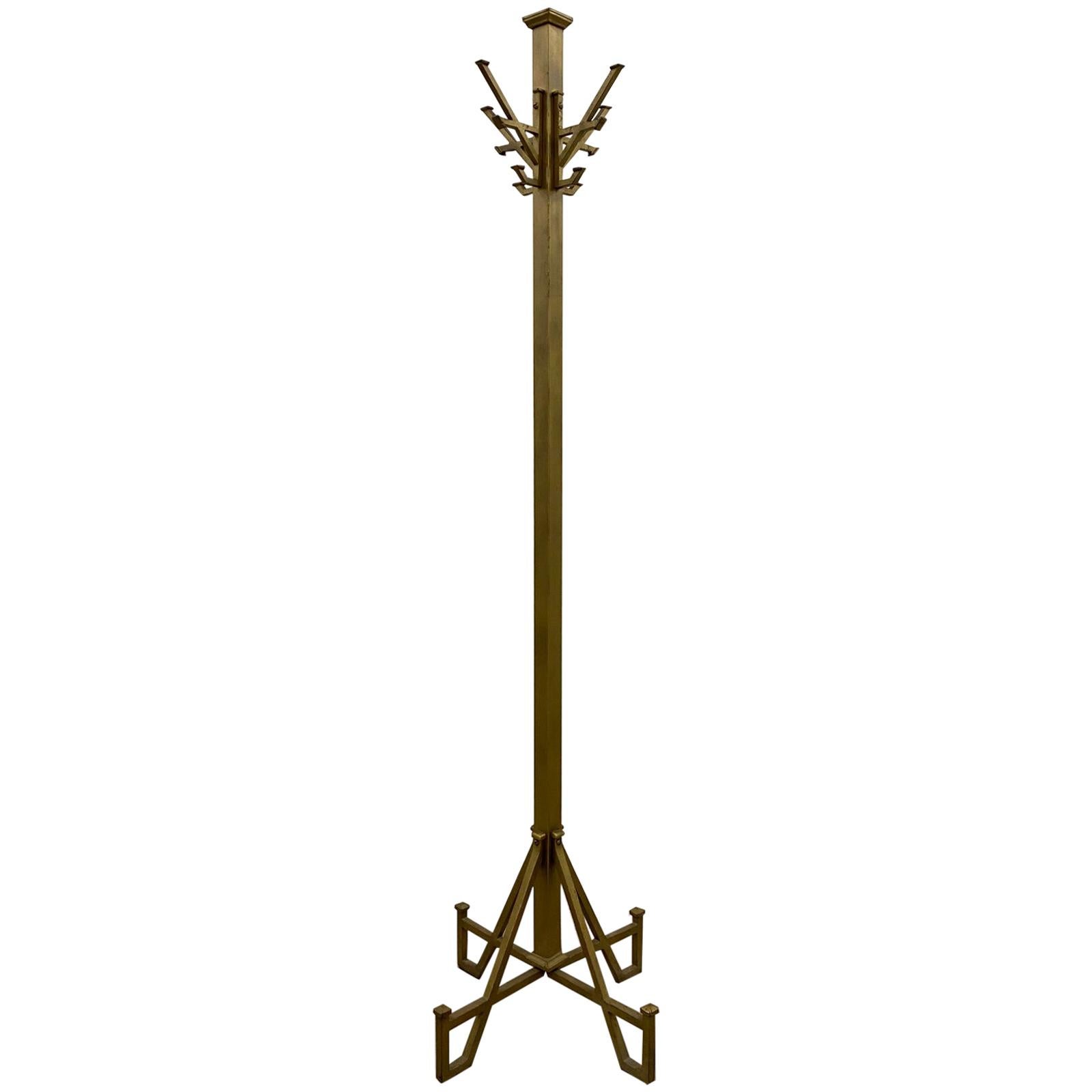 Art Deco Metal Coat Stand, circa 1930