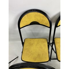 Chaises pliantes Art Déco en métal, lot de 4