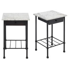 Mesas auxiliares francesas de metal Art Déco