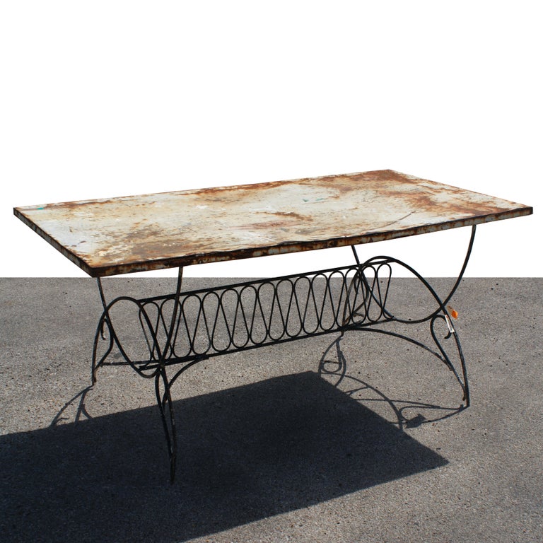 Art Deco Metal Outdoor Patio Dining Table at 1stDibs art deco outdoor furniture, metal outdoor