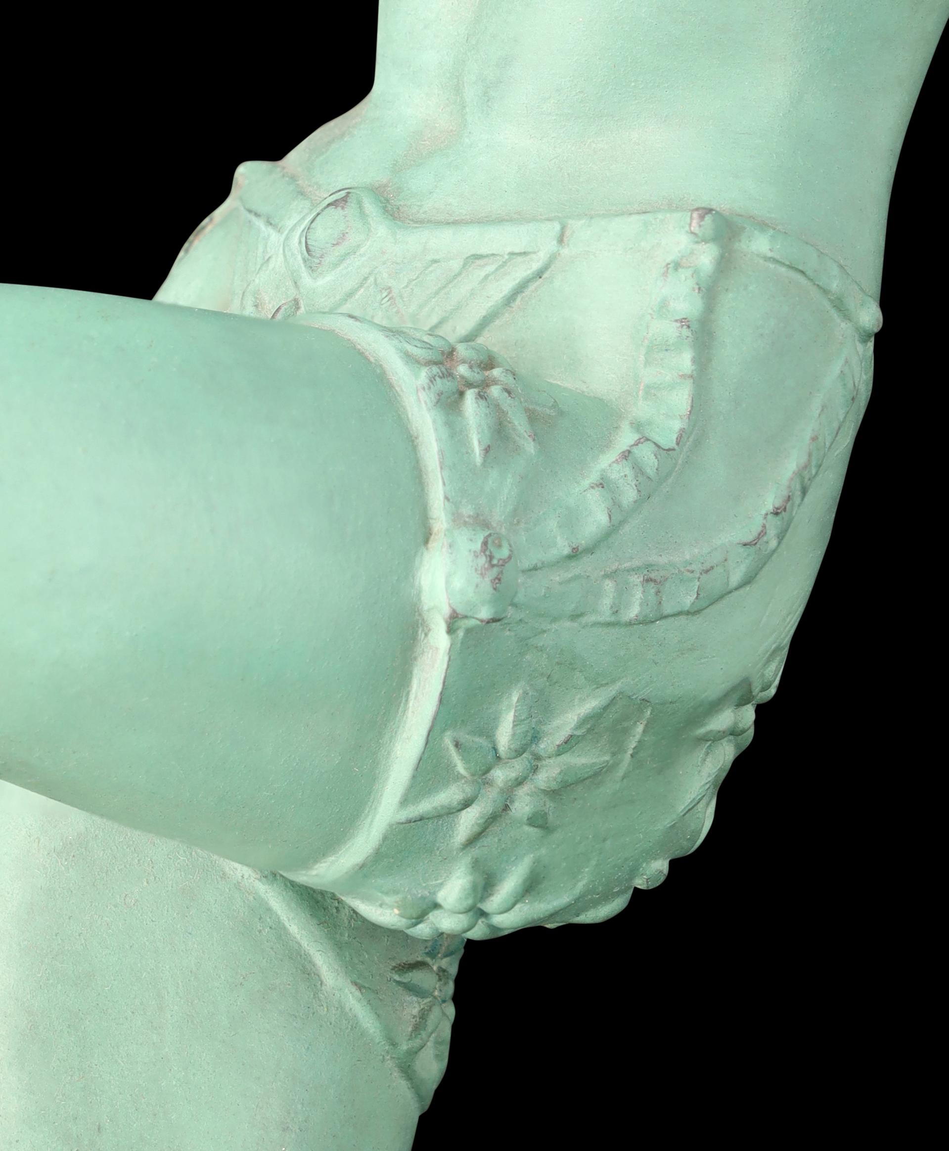 Scultura in metallo Art Deco 