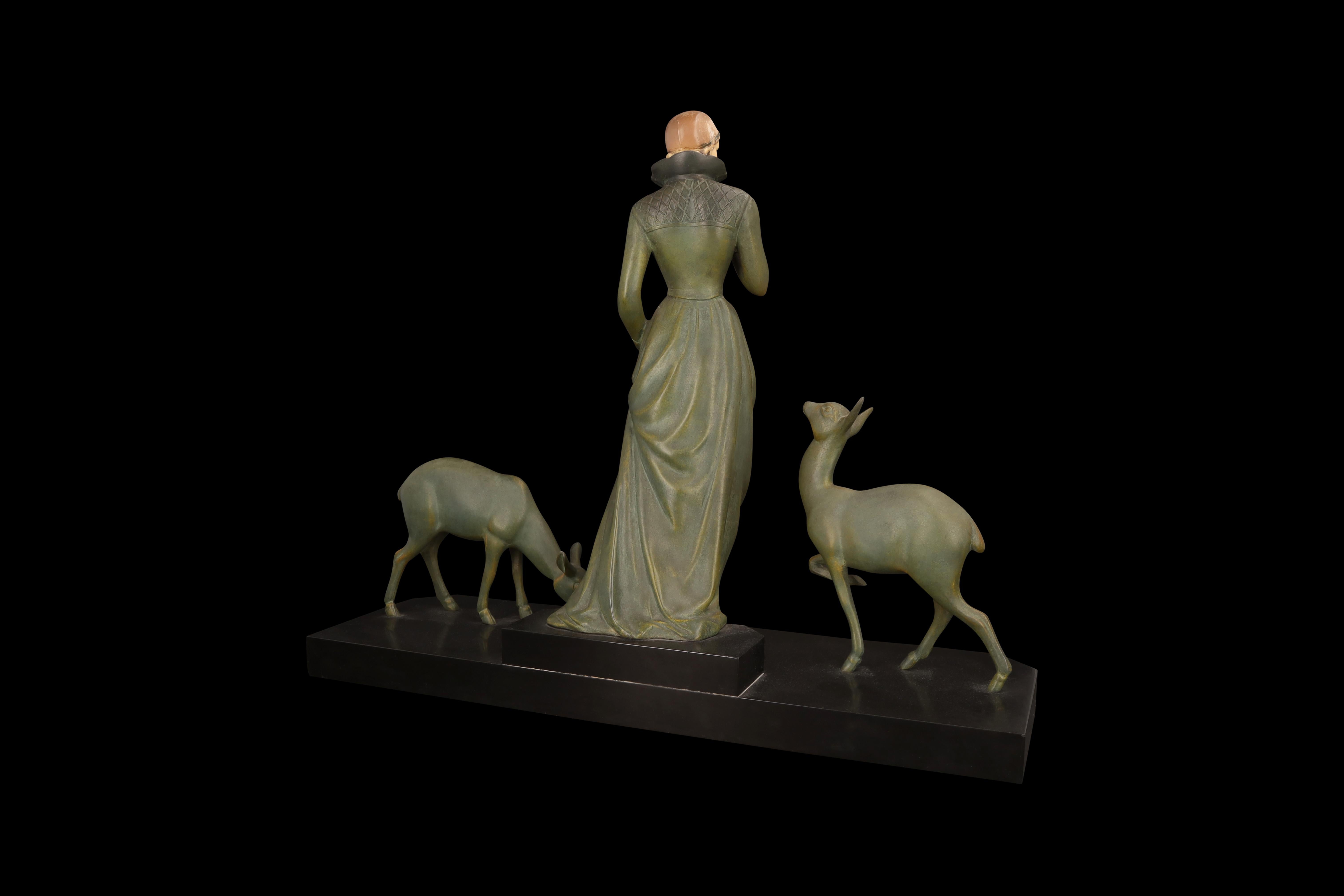 Metallo Scultura in metallo Art Deco 