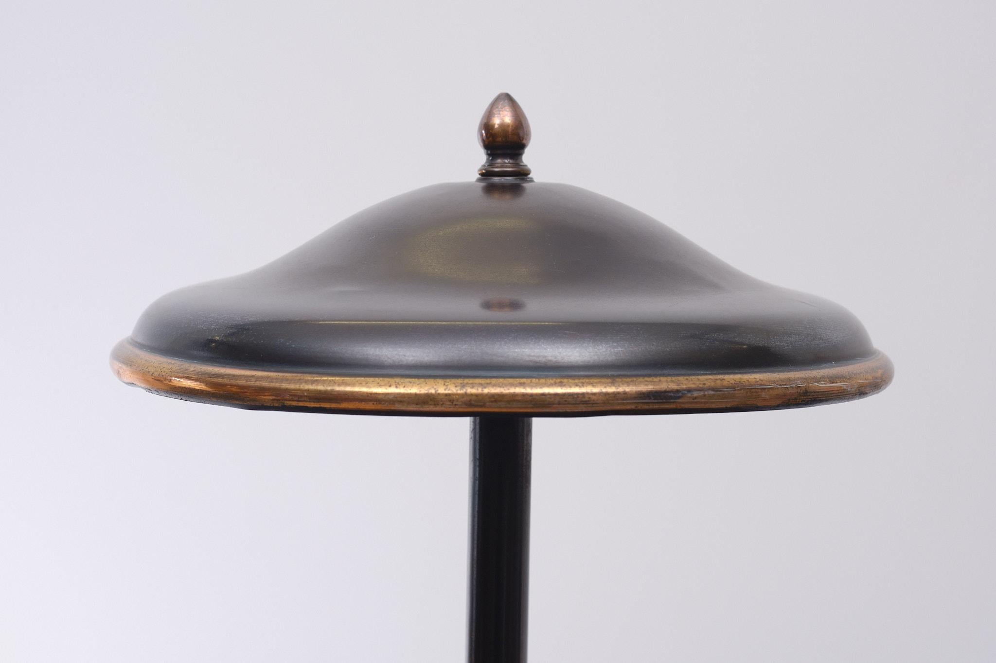 Art Deco Metal Table Lamp Dutch 1930s In Good Condition In Den Haag, NL