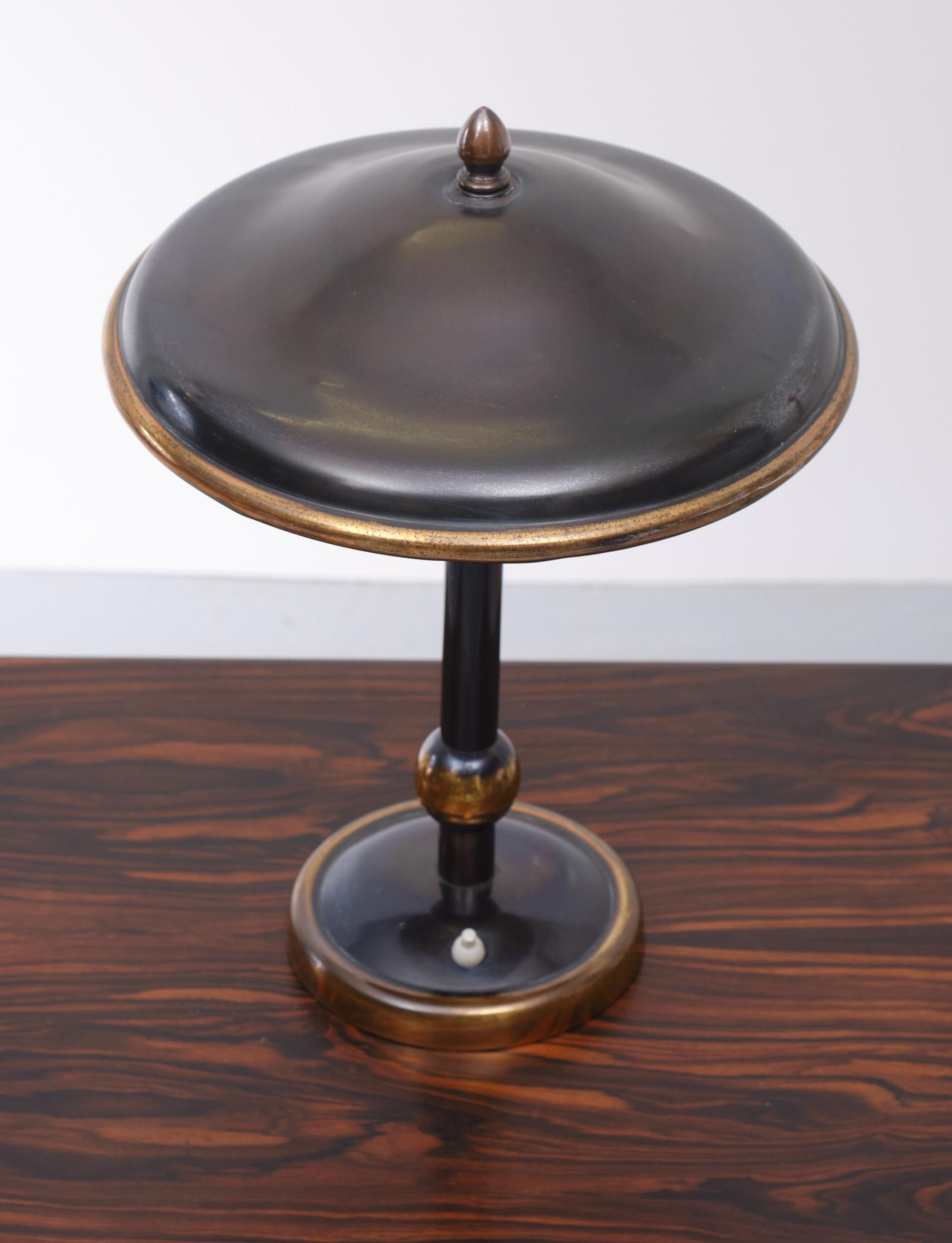 Art Deco Metal Table Lamp Dutch 1930s 1