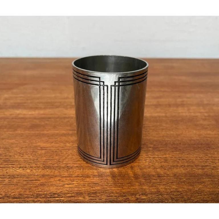 Vaso in metallo Art Deco di Etain, Francia in vendita 5