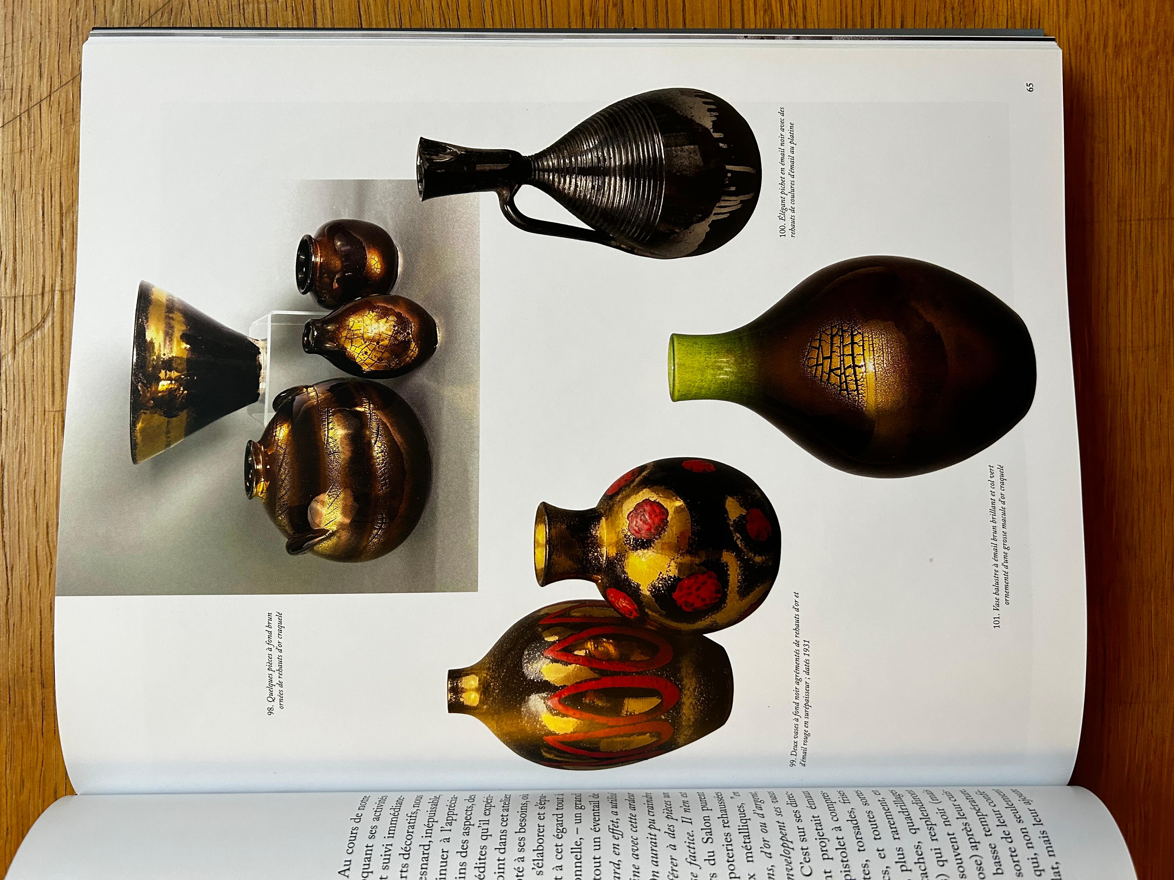 Vase Art déco en céramique métallique en vente 2