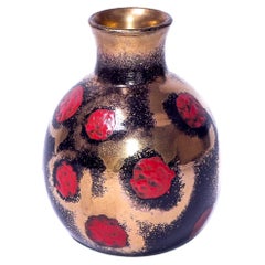 Art Deco Metallic Ceramic Vase