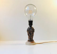 Lampe de bureau Art Déco métallisée de Curt Schlevogt, années 1930