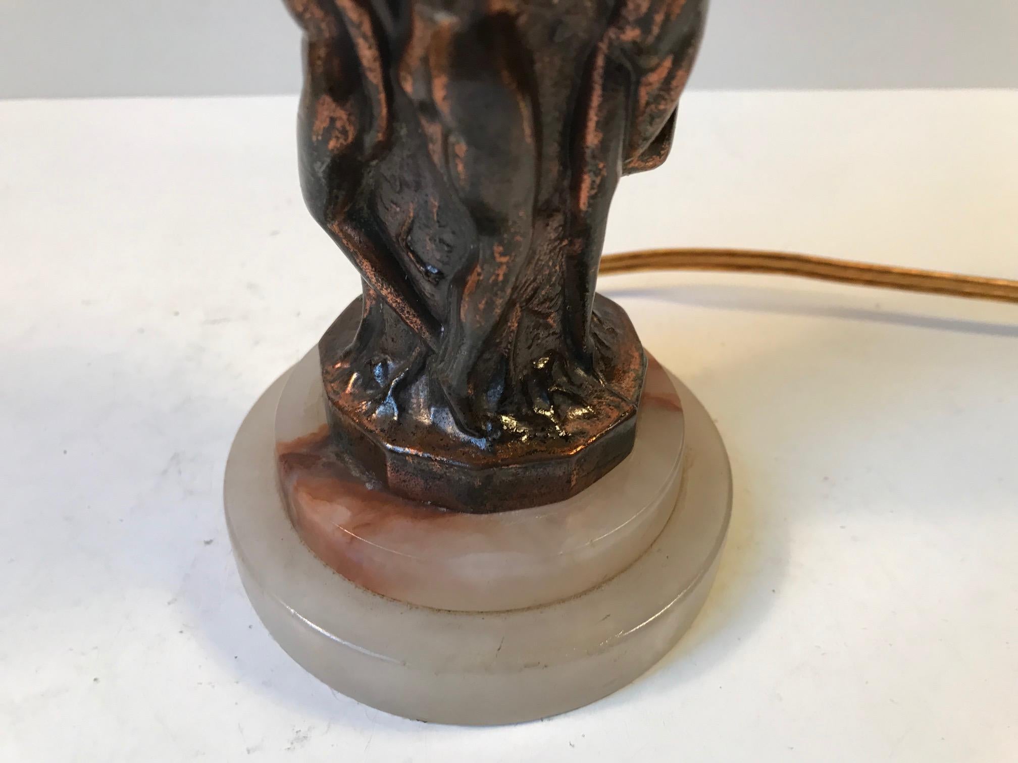 Art Deco Metallurgy Table Lamp from Curt Schlevogt, 1930s For Sale 2