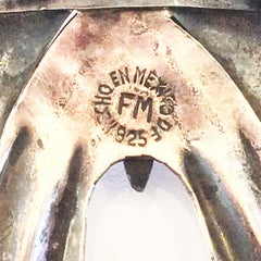 Art Deco Mexican Silver Butterfly brooch pin with Turquoise