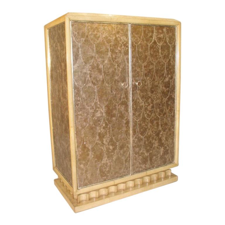 Art Deco Mica Cabinet For Sale