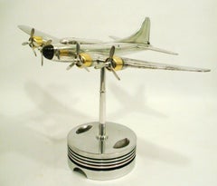 Art Deco Mid-century Desk Airplane / Bomber Model 1930's