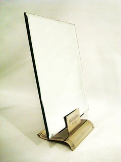 Art Decó / Mediados de Siglo Hermès Paris Espejo de Mesa. Francia