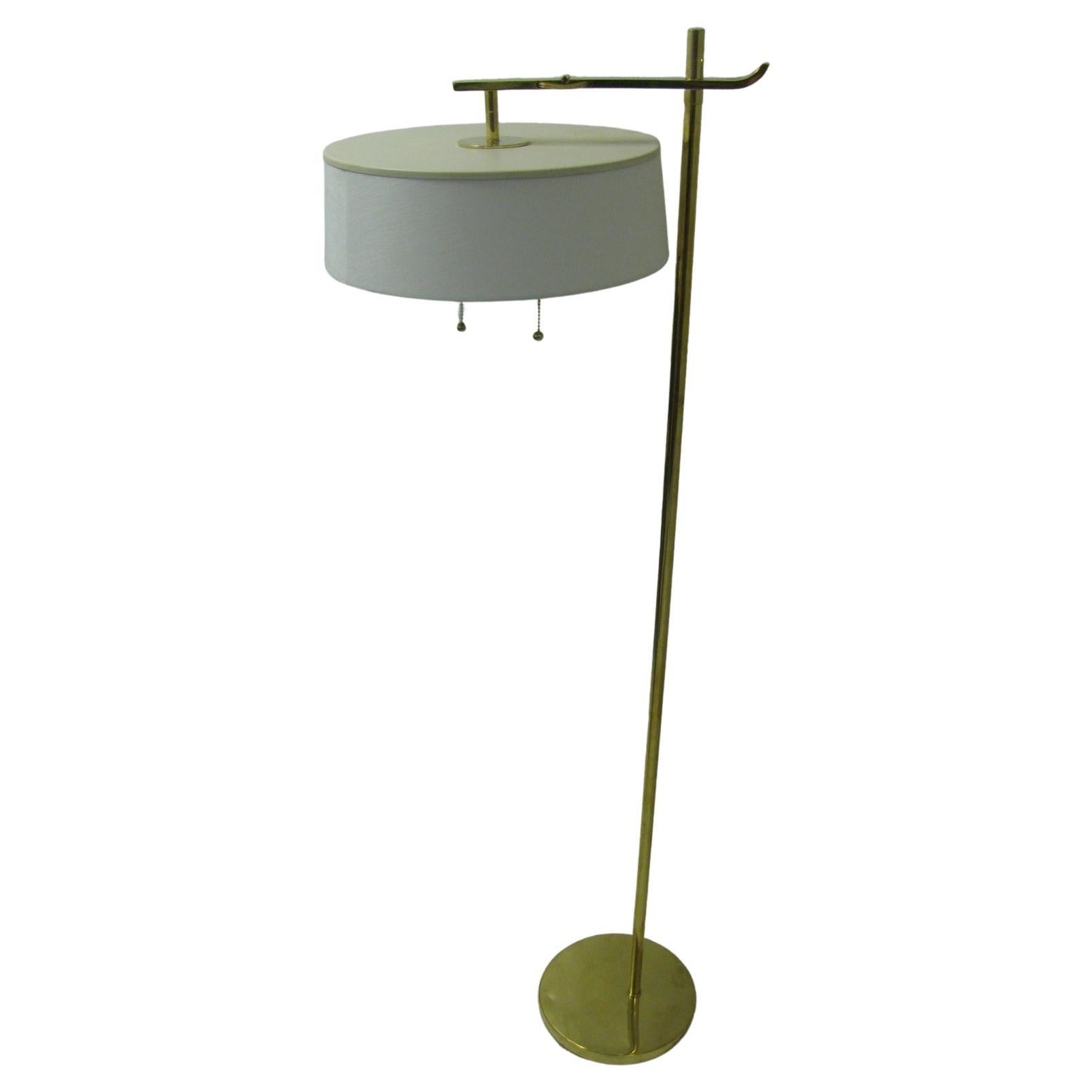 Art Deco Mid-Century Modern Flip Floor Torchiere and Reading Lamp by Kurt Versen For Sale 1