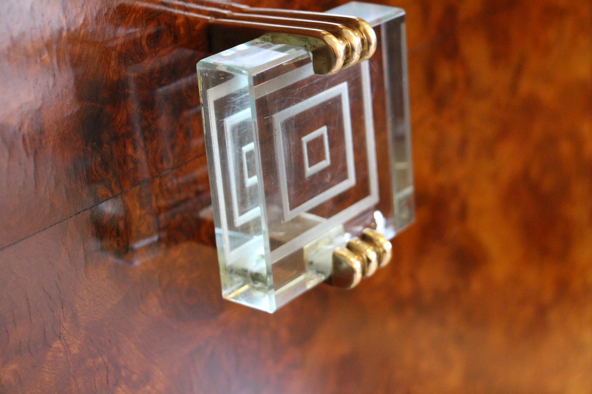 Italian Art Deco Midcentury Cabinet, Dry Bar in the Style of Borsani and Fontana Arte