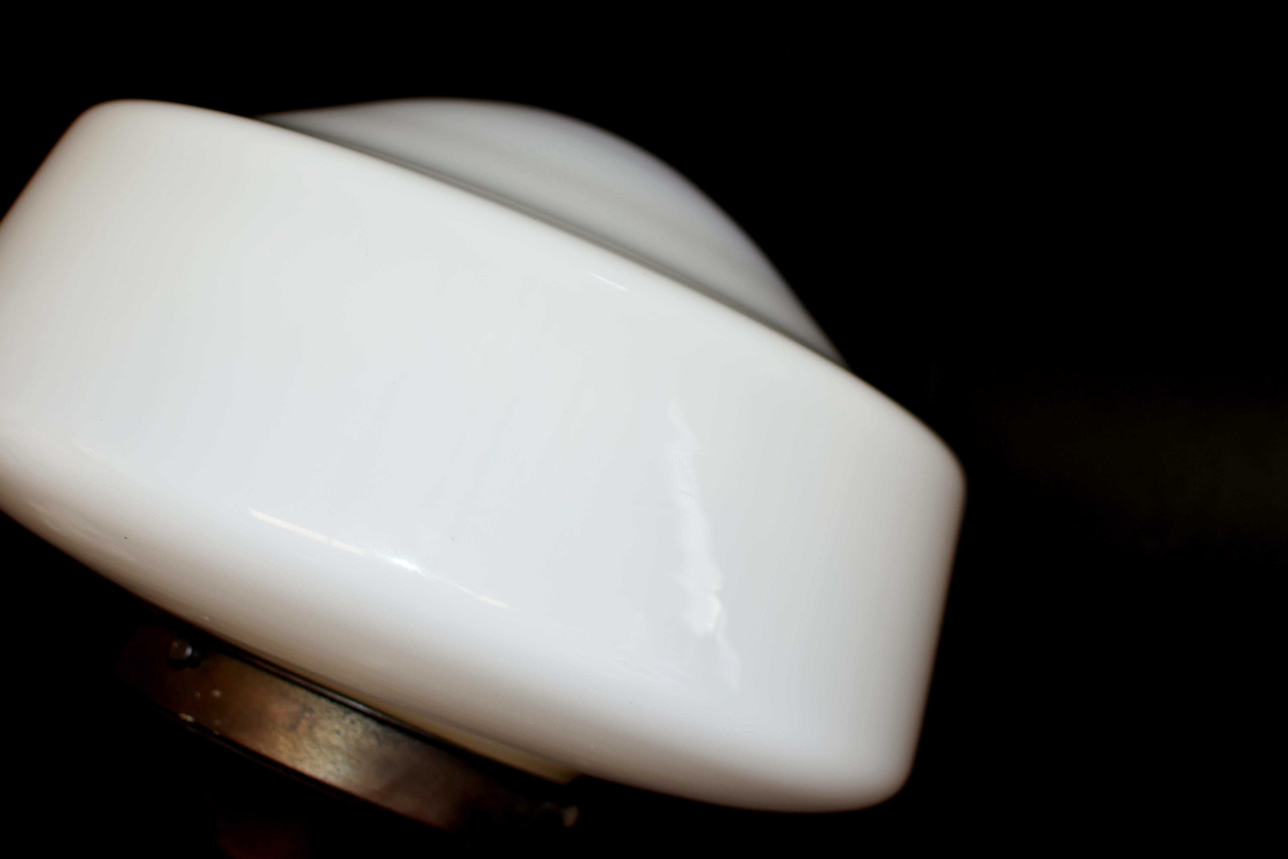 Art Deco Milk Glass Light Lamp Shade For Sale 7