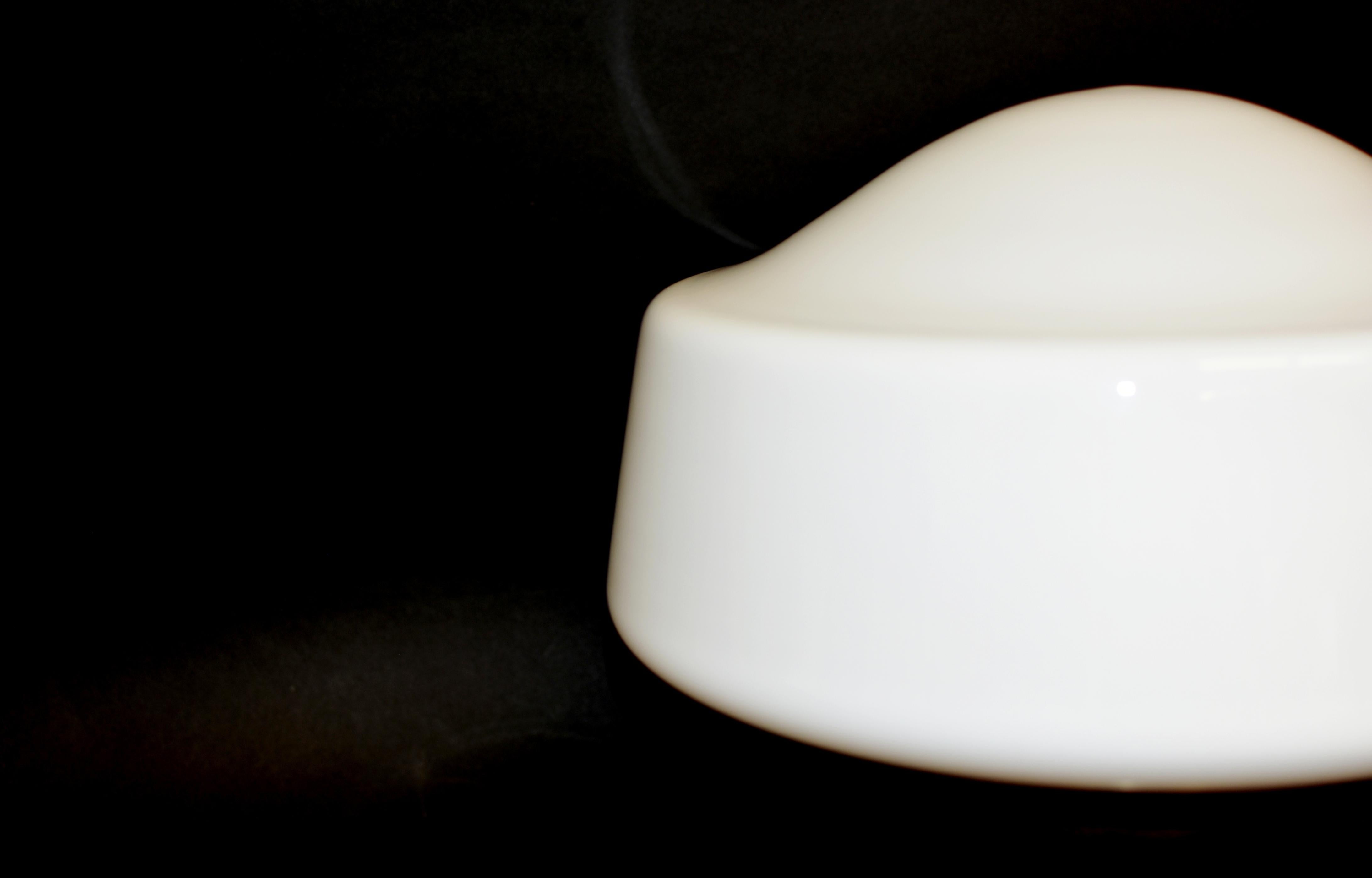 Art Deco Milk Glass Light Lamp Shade In Good Condition For Sale In Somis, CA