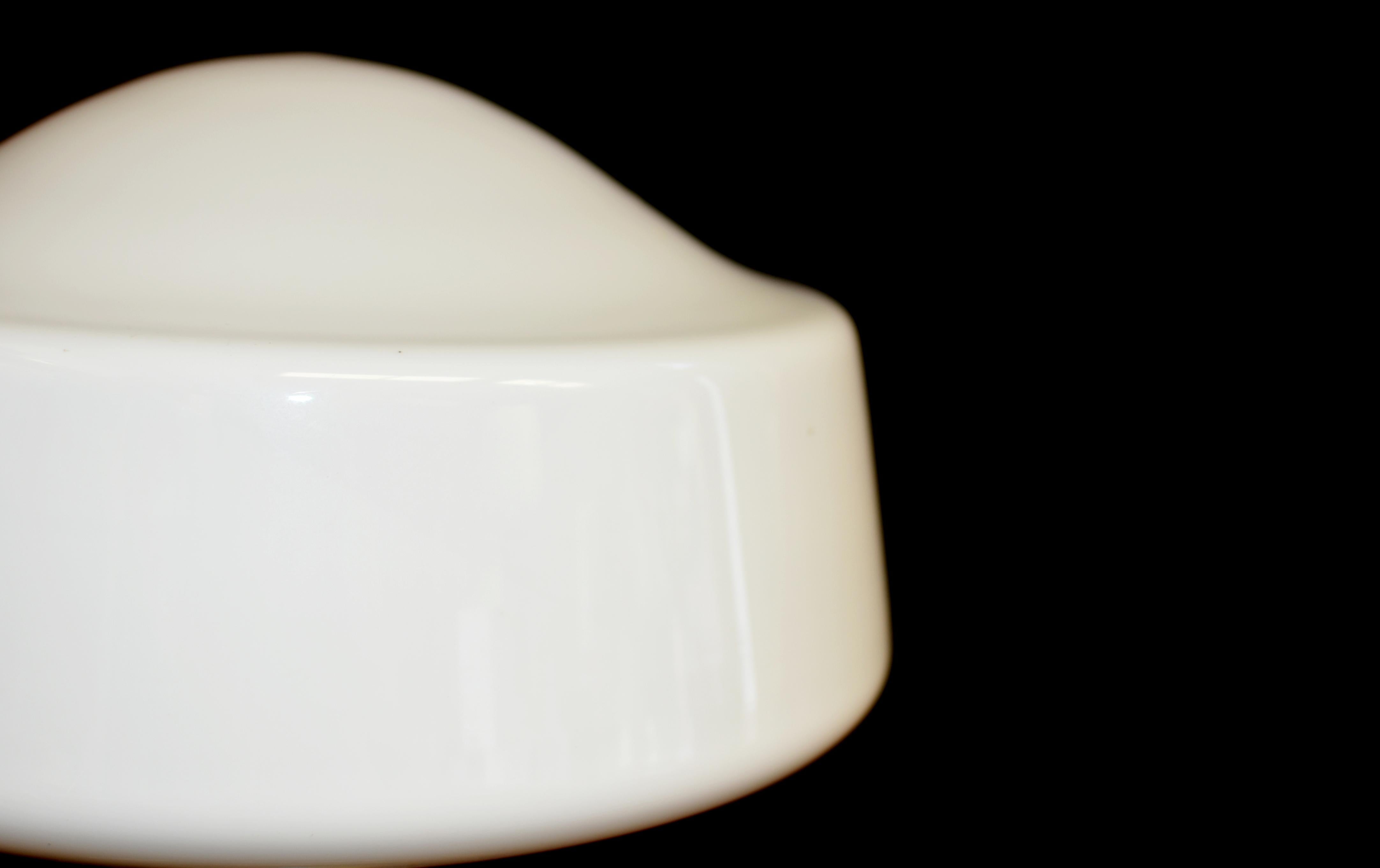 20th Century Art Deco Milk Glass Light Lamp Shade For Sale