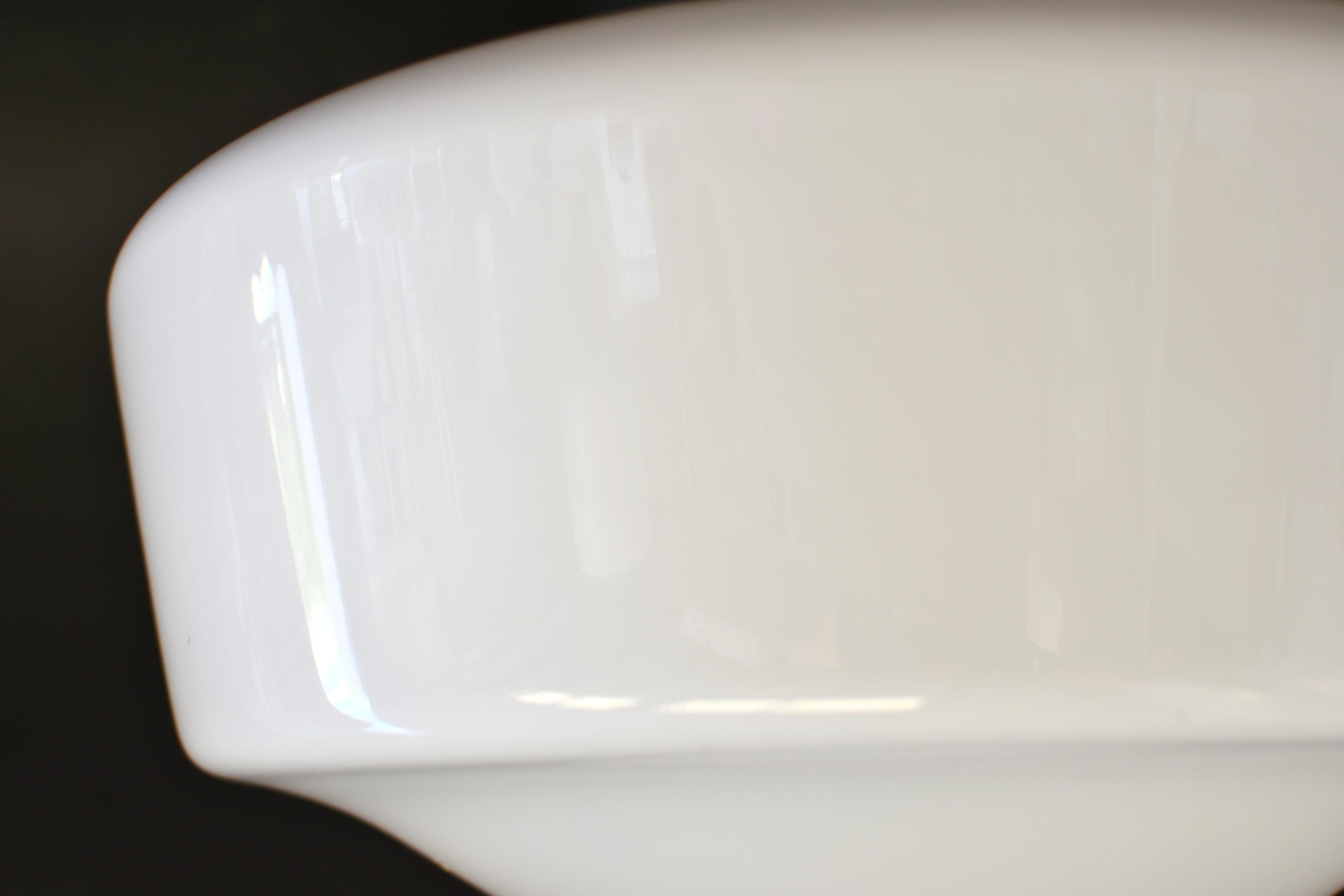 Art Deco Milk Glass Pendant Ceiling Light Lamp Shade For Sale 1
