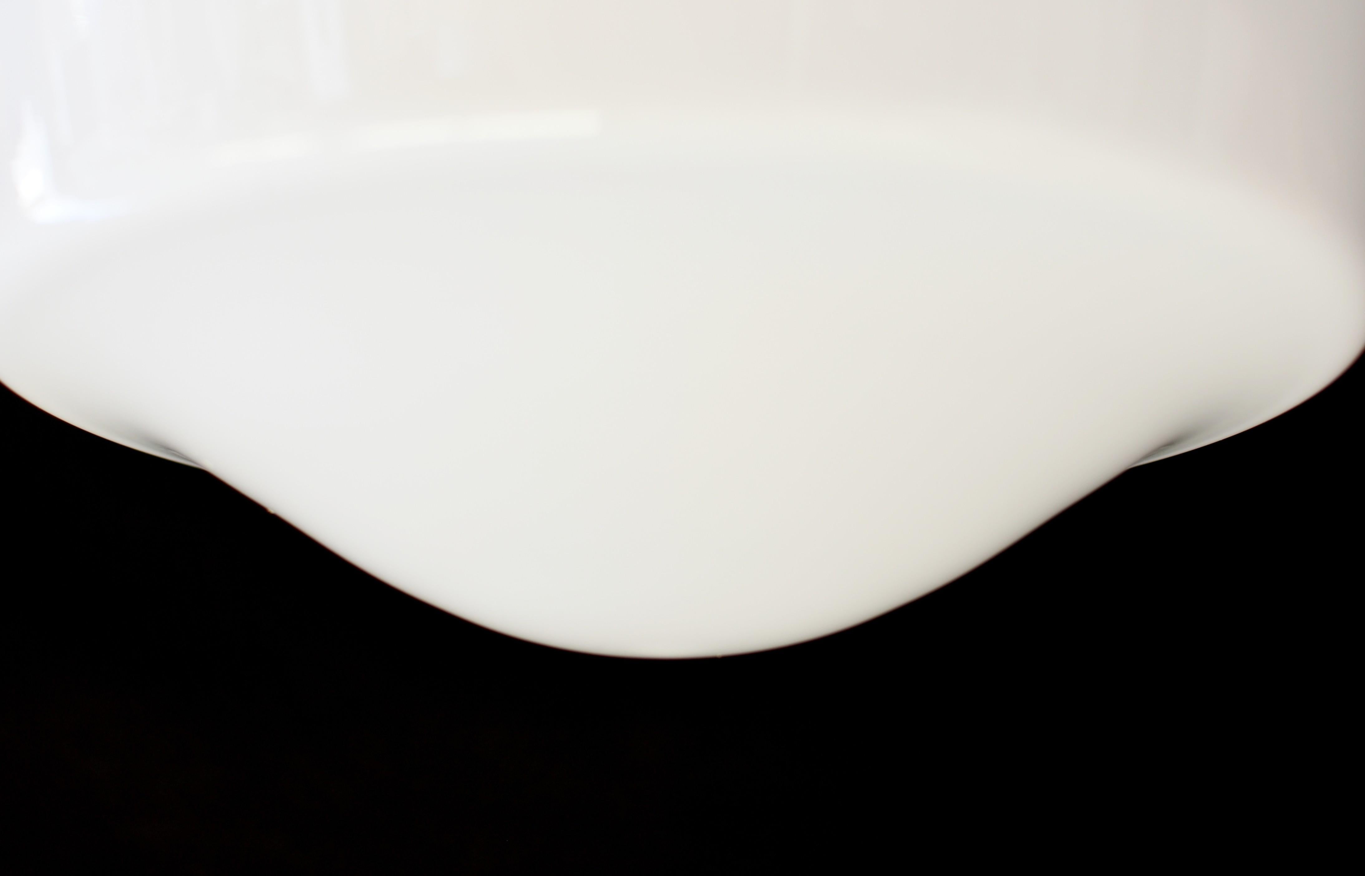 Art Deco Milk Glass Pendant Ceiling Light Lamp Shade For Sale 2
