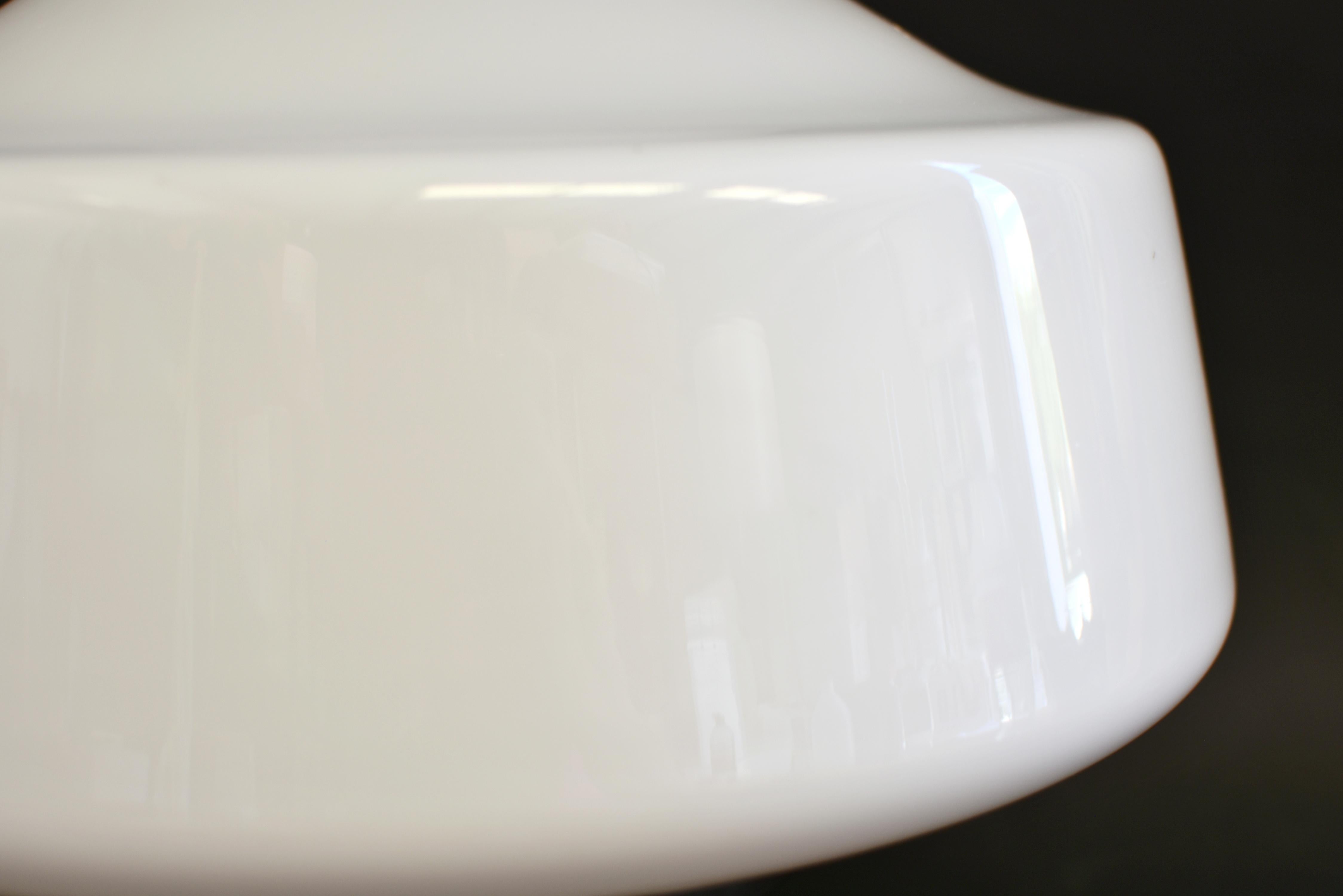 Art Deco Milk Glass Light Lamp Shade For Sale 3
