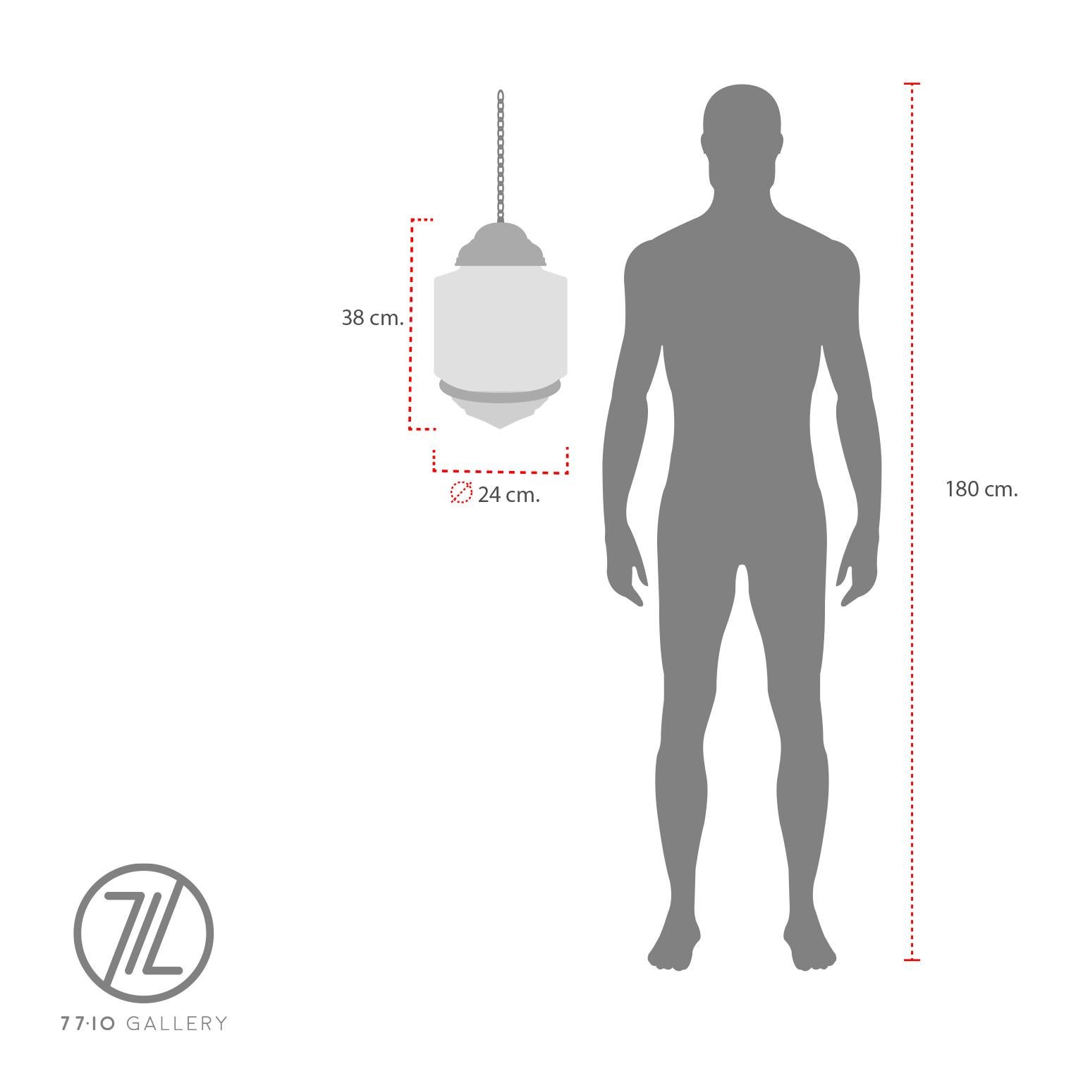 Milieu du XXe siècle Suspension Art Déco en verre au lait #4 en vente