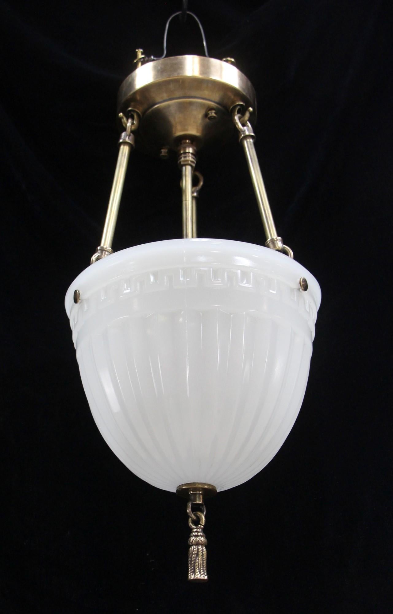 vintage milk glass pendant light