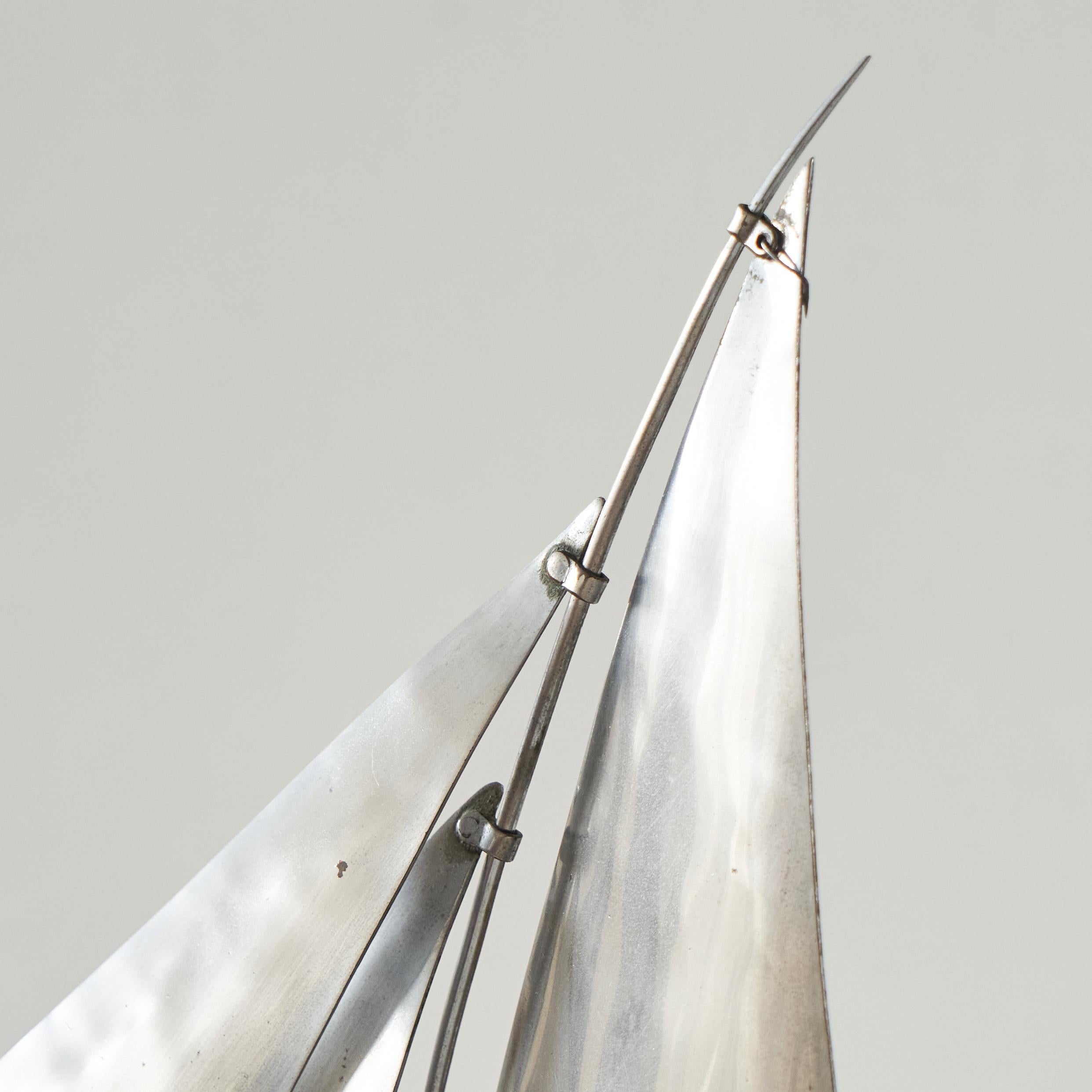 European Art Deco Miniature 'Dragon' Sailing Boat For Sale
